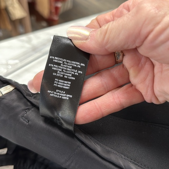 Aritzia | Wilfred NWT Black Polyester Wide Leg Crop Dress Pants Size 16 - Picture 6 of 10